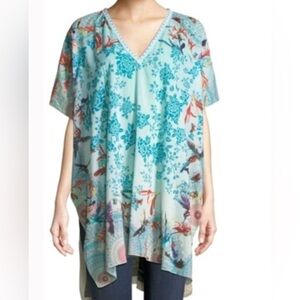 Johnny Was Humming Bird Poncho Cover Up, Open Shoulders